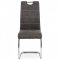 AUTRONIC HC-483 GREY3 Jedálenská stolička, antracitovo sivá látka COWBOY v dekore vintage kože, kovová chrómovaná perová podnož