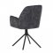 AUTRONIC HC-511 BK4 Židle jídelní a konferenční, černá látka v dekoru žíhaného sametu, kovové černé nohy
