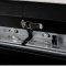 AUTRONIC HT-420 BK Jedálenský stôl 110+40x70 cm, čierna 4 mm sklenená doska, MDF, čierny matný lak