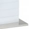 AUTRONIC HT-440 WT rozkladací jedálenský stôl 140+40x80x76cm, biely lesk, biele sklo/brusený nerez