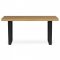 AUTRONIC HT-514 OAK Jídelní stůl, 160 x 80 x 76 cm, MDF deska, 3D dekor dub, kovové nohy, černý lak