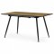 AUTRONIC HT-921 OAK Jídelní stůl, 140+40x80x76 cm, MDF deska, 3D dekor divoký dub, kov, černý lak