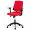 AUTRONIC KA-R204 RED kancelárska stolička, červená látka, čierne plastové područky