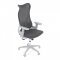 AUTRONIC KA-S248 GREY Židle kancelářská, šedý MESH, bílý plast, plastový kříž