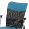 AUTRONIC KA-V202 BLUE kancelárska stolička, modrá látka, čierna MESH, hojdací mech, kríž chróm