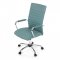 AUTRONIC KA-V307 BLUE Kancelářská židle, modrá ekokůže, houpací mech, kolečka pro tvrdé podlahy, chromový kříž