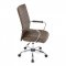 AUTRONIC KA-V307 BR Kancelářská židle, hnědá ekokůže, houpací mech, kolečka pro tvrdé podlahy, chromový kříž