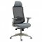 AUTRONIC KA-V321 GREY Kancelářská židle, šedý plast, šedá průžná látka a mesh, 4D područky, kolečka pro tvrdé podlahy, multifunkční mechanismu