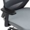 AUTRONIC KA-V324 GREY Kancelářská židle, černý plast, šedá látka, 1D područky, kolečka pro tvrdé podlahy