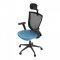 AUTRONIC KA-V328 BLUE Kancelářská židle, černá MESH síťovina, světle modrá látka, houpací mechanismus, plastový kříž, kolečka pro tvrdé podlah