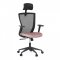 AUTRONIC KA-V328 PINK Kancelářská židle, černá MESH síťovina, růžová látka, houpací mechanismus, plastový kříž, kolečka pro tvrdé podlahy