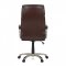AUTRONIC KA-Y284 BR Kancelářská židle, tmavě hnedá koženka, plast v barvě champagne, kolečka pro tvrdé podlahy