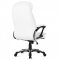 AUTRONIC KA-Y287 WT Kancelářská židle, bílá koženka, plast ve stříbrné, kolečka pro tvrdé podlahy