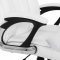 AUTRONIC KA-Y287 WT Kancelářská židle, bílá koženka, plast ve stříbrné, kolečka pro tvrdé podlahy