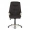 AUTRONIC KA-Y293 BR Kancelářská židle, tmavě hnedá kůže, plast v barvě champagne, kolečka pro tvrdé podlahy