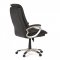 AUTRONIC KA-Y293 BR Kancelářská židle, tmavě hnedá kůže, plast v barvě champagne, kolečka pro tvrdé podlahy
