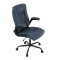 AUTRONIC KA-Y344 BLUE Kancelářská židle, tmavě modrá ekokůže, taštičkové pružiny, kovový kříž, kolečka na tvrdé podlahy