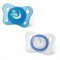 Chicco Physio Forma Mini Soft upokojujúce cumlíky, 2ks, modrá/transparentná, 2-6m