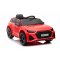 Elektrické autíčko Audi RS6, 12V, koženkové sedadlo, 2,4 GHz dialkové ovládanie, USB Vstup, LED svetlá, 12V batéria, mäkké EVA kolesá, 2 X MOTOR, červené, ORIGINÁL licencia