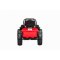 Elektrický Traktor POWER s vlečkou, červený, Pohon zadných kolies, 12V batéria, Plastové kolesá, široké sedadlo, 2,4 GHz Diaľkový ovládač, Jednomiestne, MP3 prehrávač, LED Svetlá