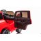 Elektrické autíčko Toyota Landcruiser 12V, červené, Koženkové sedadlo, 2,4 GHz diaľkové ovládanie, USB / AUX Vstup, Odpruženie, 12V batéria, Mäkké EVA kolesá, 2 X 35W MOTOR, ORIGINAL licencia