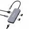 Verbatim USB-C Pro Multiport Hub CMH-05, 5 portů /HDMI, USB-A, USB-C, RJ45/, stříbrná
