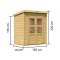 drevený domček KARIBU MERSEBURG 2 (68150) natur LG1728