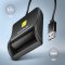 AXAGON CRE-SM3N, USB-A FLATREADER CITACKA KONTAKTNYCH KARIET SMART CARD (EOBCANKA), KABEL 1.3M