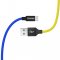 COLORWAY KABEL USB MICROUSB, NATIONAL, 2.4A 1M, MODRO-ZLTY (CW-CBUM052-BLY)