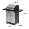 KLARSTEIN GAZOOKA 3.0T, PLYNOVY BBQ GRIL, 3 X 3 KW HORAK, 4 KOLESA, USLACHTILA OCEL, 10033533