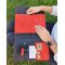 Univerzálne puzdro na tablet a klávesnicu z brúsenej kože červené