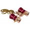 Levenhuk Broadway 325F Opera Glasses (red, with LED light and chain) (Red)