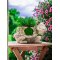 Dekorácia MagicHome, Korytnačka s kvetináčom, keramika, prírodná, 38x29,5x25 cm