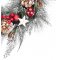 Veniec MagicHome Vianoce, prírodný, závesný, s čečinou a hviezdami, 39 cm