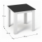 KONDELA Jedálenský stôl, biela/čierna, 80x80 cm, KRAZ