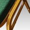 KONDELA Stohovateľná stolička, zelená/matný zlatý rám, ZINA 2 NEW
