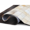 KONDELA Luxusný kožený koberec, biela/hnedá/čierna, patchwork, 140x200, KOŽA TYP 7
