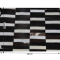KONDELA Luxusný kožený koberec,  hnedá/čierna/biela, patchwork, 120x180, KOŽA TYP 6