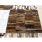KONDELA Luxusný kožený koberec, čierna/hnedá/biela, patchwork, 201x300, KOŽA TYP 4