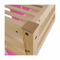 KONDELA Posteľ s PC stolom, borovicové drevo/ružová, 90x200, ALZENA