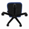 KONDELA Otočná stolička, modrá/vzor/čierna, GOFY