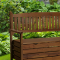 KONDELA Záhradná lavička, hnedá, 150cm, AMULA