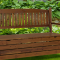 KONDELA Záhradná lavička, hnedá, 150cm, AMULA