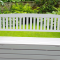 KONDELA Záhradná lavička, biela, 150cm, AMULA