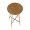 KONDELA Barový stôl, dub, priemer 60 cm, IMAM