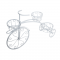KONDELA Retro kvetináč v tvare bicykla, biela, PAVAR