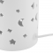 KONDELA Keramická stolná lampa, biela/vzor mesiac a hviezdy, DANAR