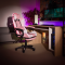 KONDELA Kancelárske/herné kreslo s RGB LED podsvietením, ružová/biela, JOVELA