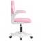 KONDELA Otočná stolička, ružová/biela, ODELIA