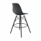 KONDELA Barová stolička, čierna, plast/drevo, CARBRY NEW